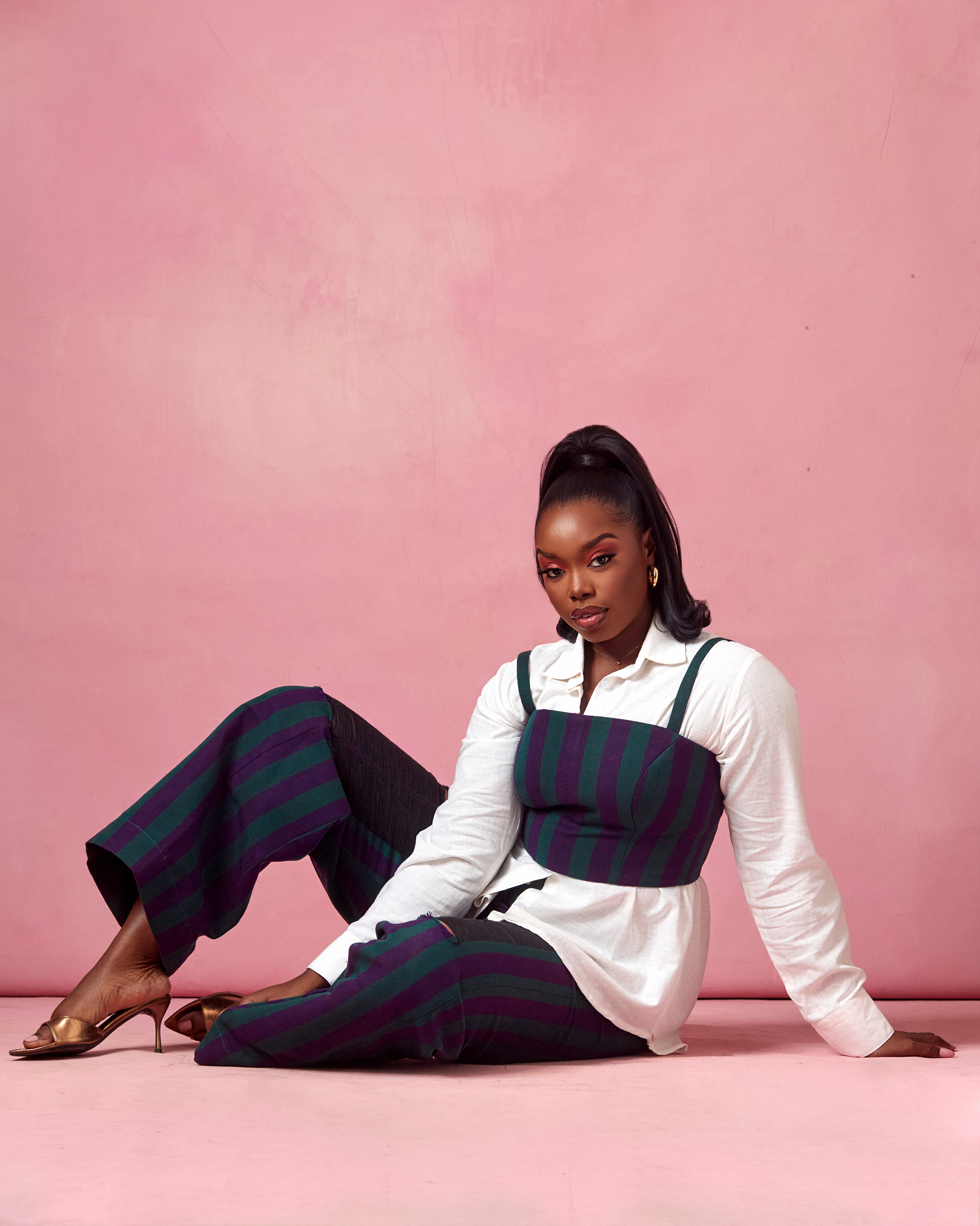 A styled look built on clean lines and a considered cut